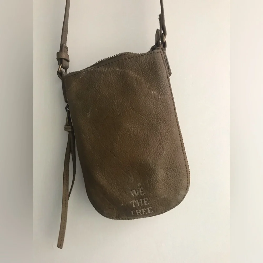 We The Free Brown Crossbody Phone Pouch